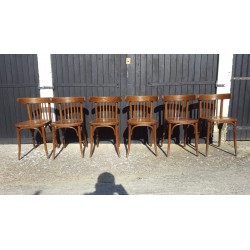 Lot de 6 chaises bistrot 1960