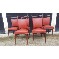 6 chaises vintage années 1950